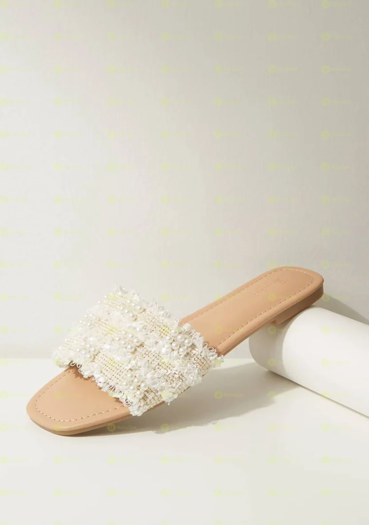 Max Embellished Slip On Flat Sandals