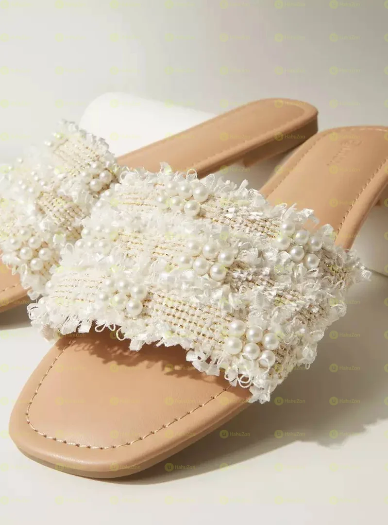 Max Embellished Slip On Flat Sandals