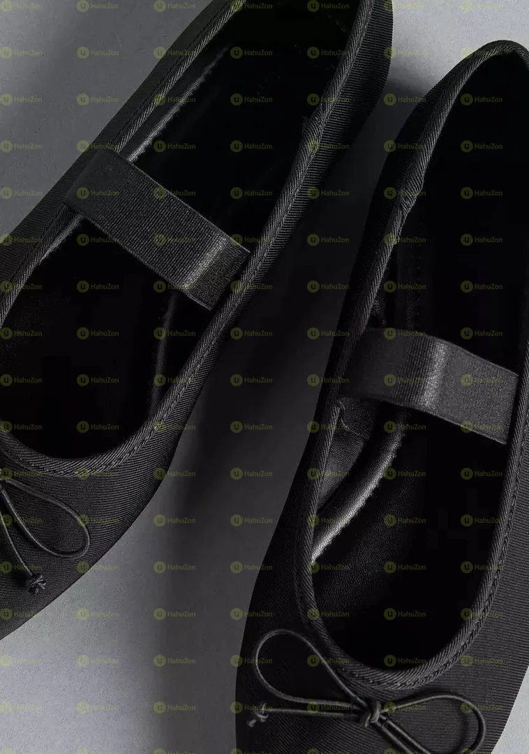 Max Bow Detail Ballerina Shoe With Elastic Strap