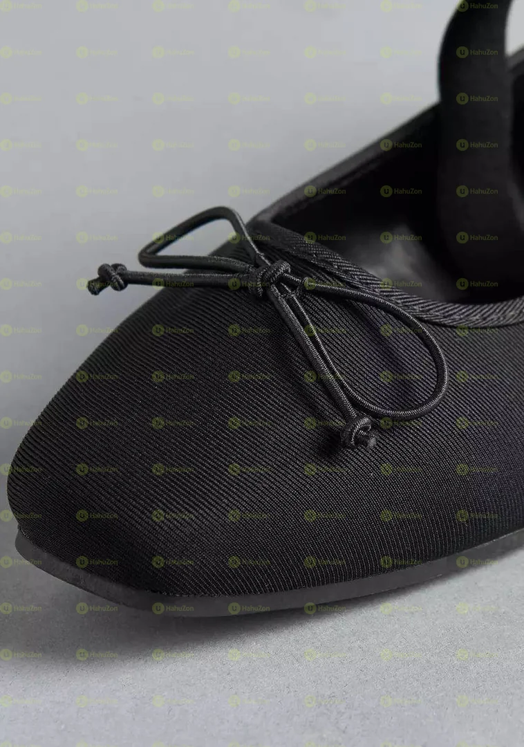 Max Bow Detail Ballerina Shoe With Elastic Strap