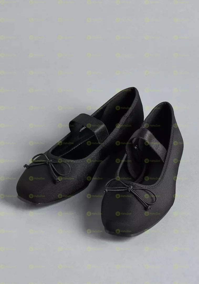 Max Bow Detail Ballerina Shoe With Elastic Strap