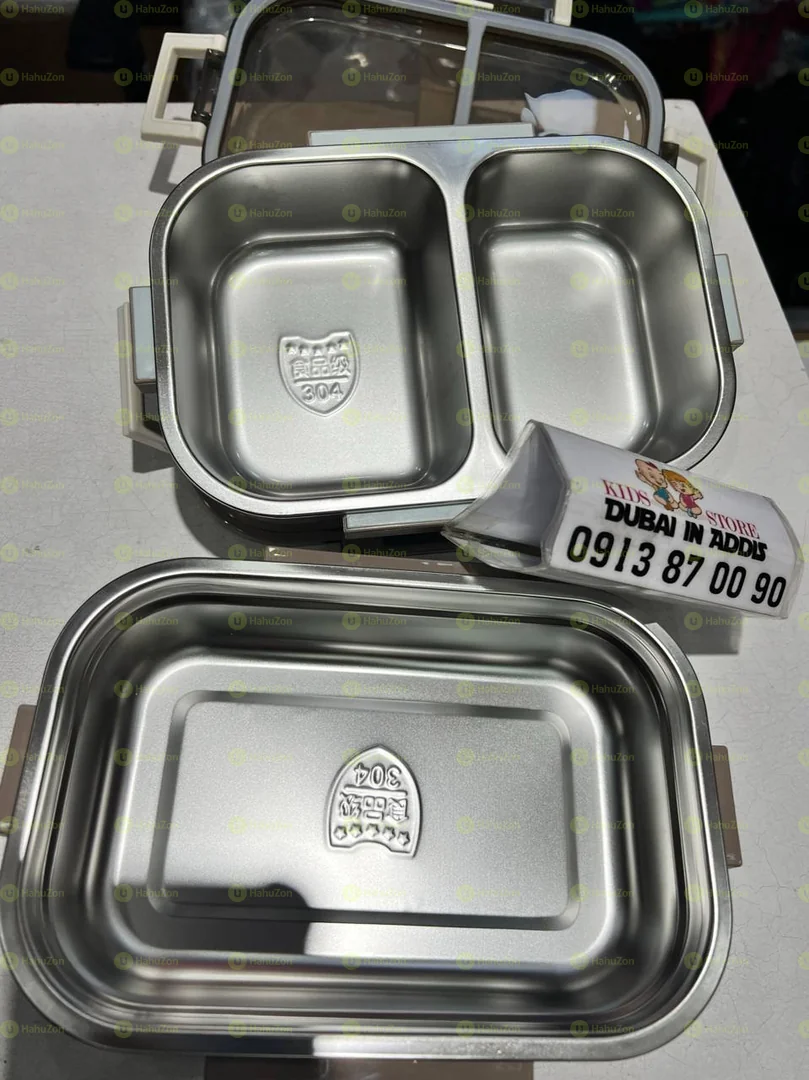 2 ተደራቢ 3 ፓርቲሽን ያለው ፔርሙዝ የምሳ እቃ