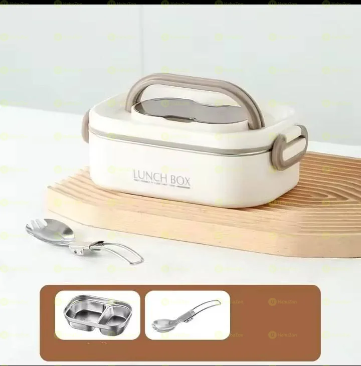 2 ተደራቢ 3 ፓርቲሽን ያለው ፔርሙዝ የምሳ እቃ