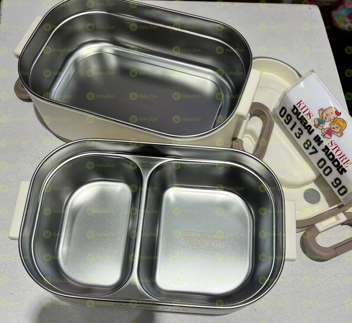 2 ተደራቢ 3 ፓርቲሽን ያለው ፔርሙዝ የምሳ እቃ