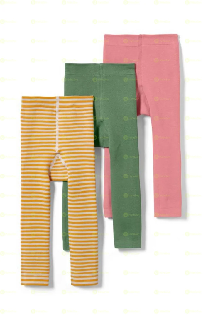 Tchibo Kid Girls 3pc Pull On Knitted Leggings