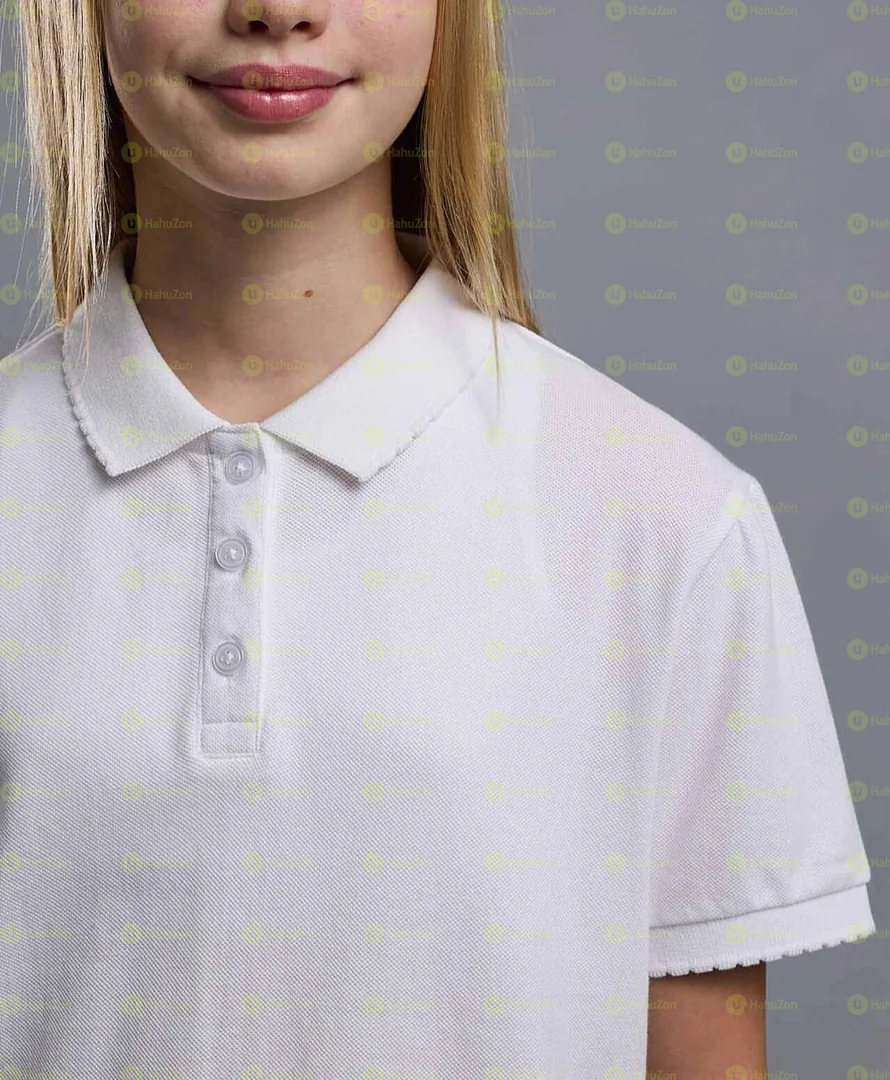 R&B Kid Girls Solid Polo Shirt