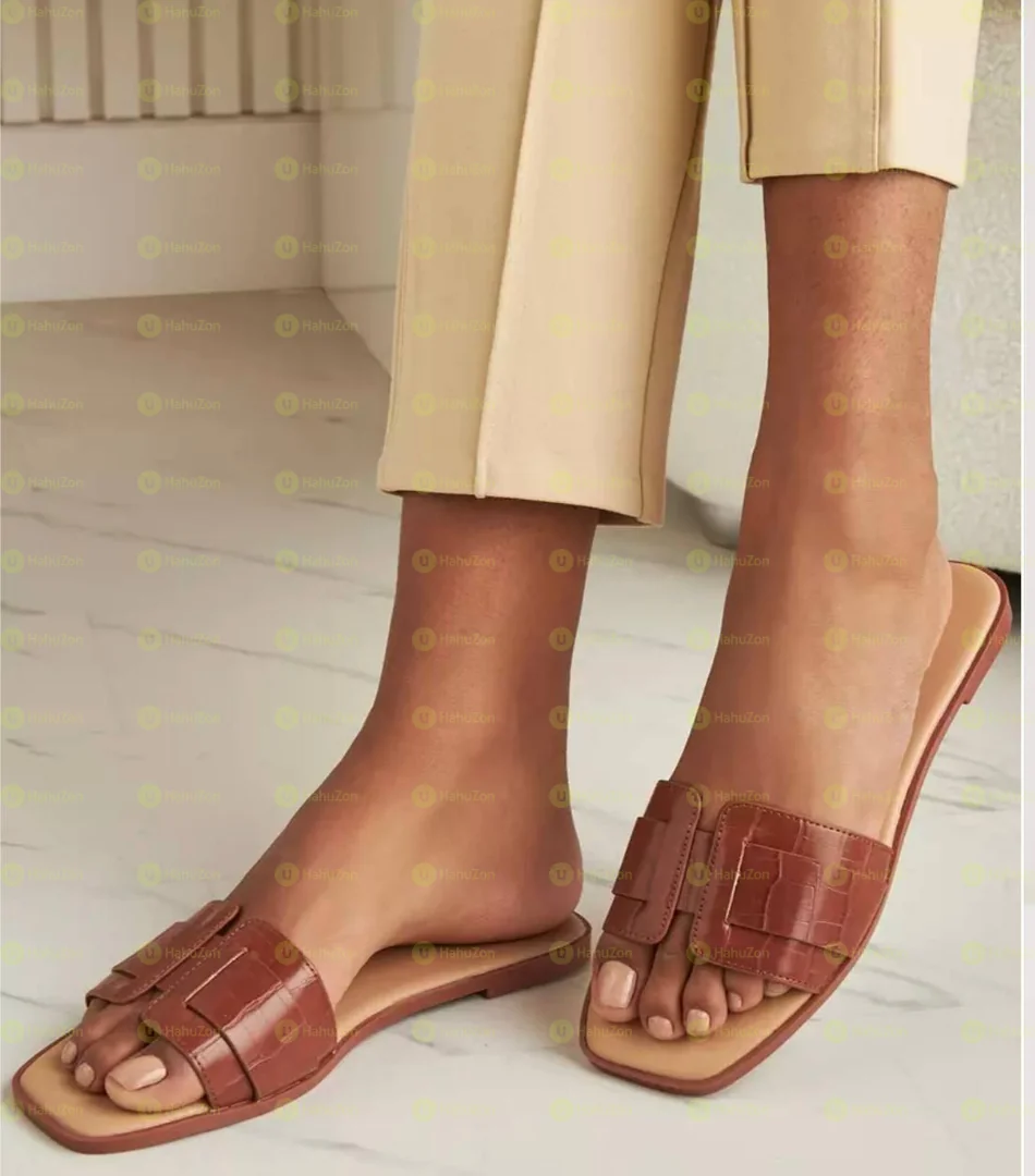 Textured Slip-On Sandals