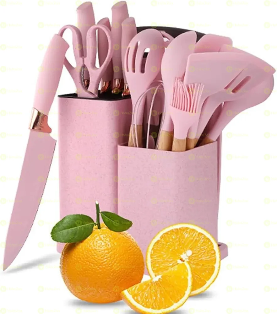 Pink Color 18 Pc Kitchen Set