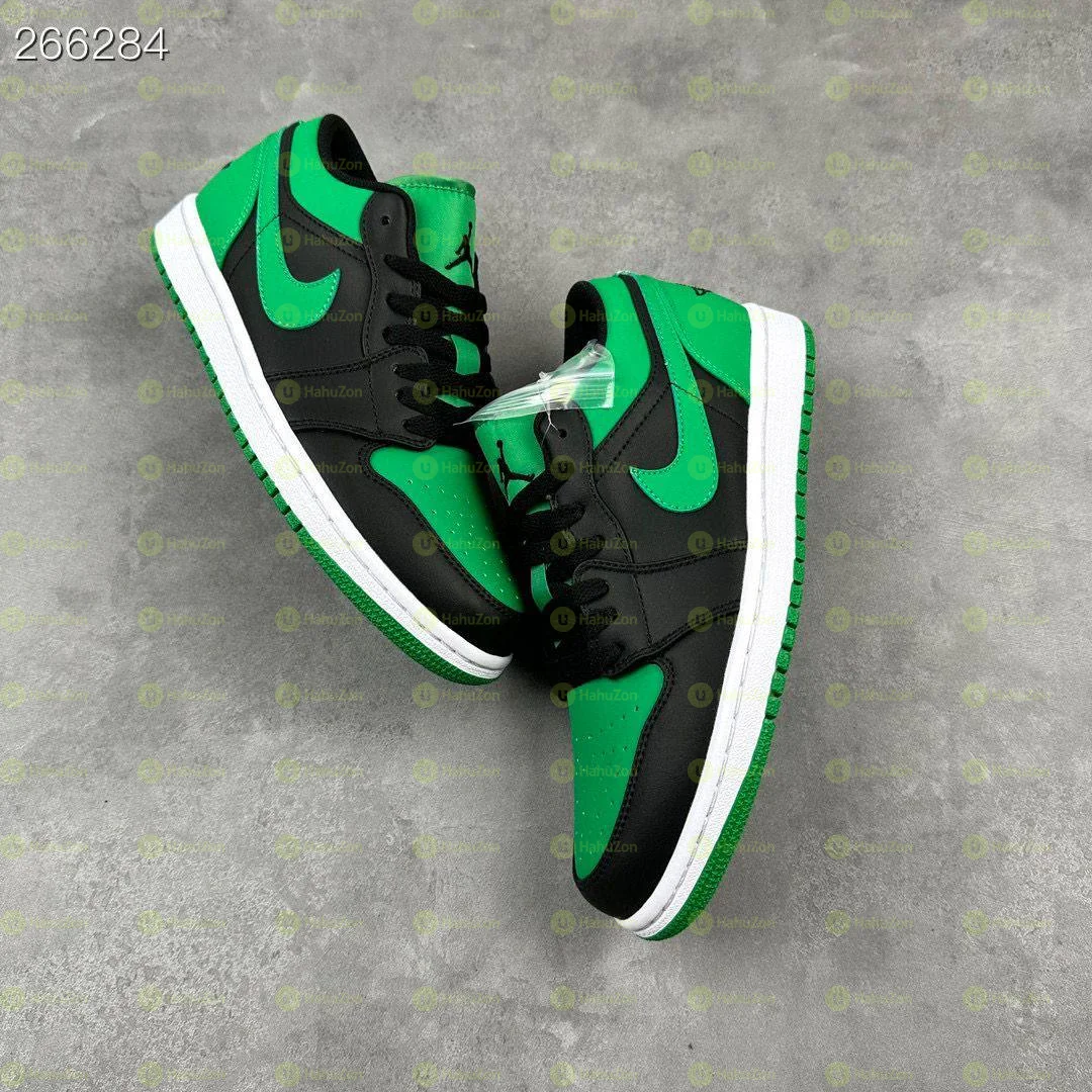 Jordan 1 Low Lucky Green Black Women's Shoes