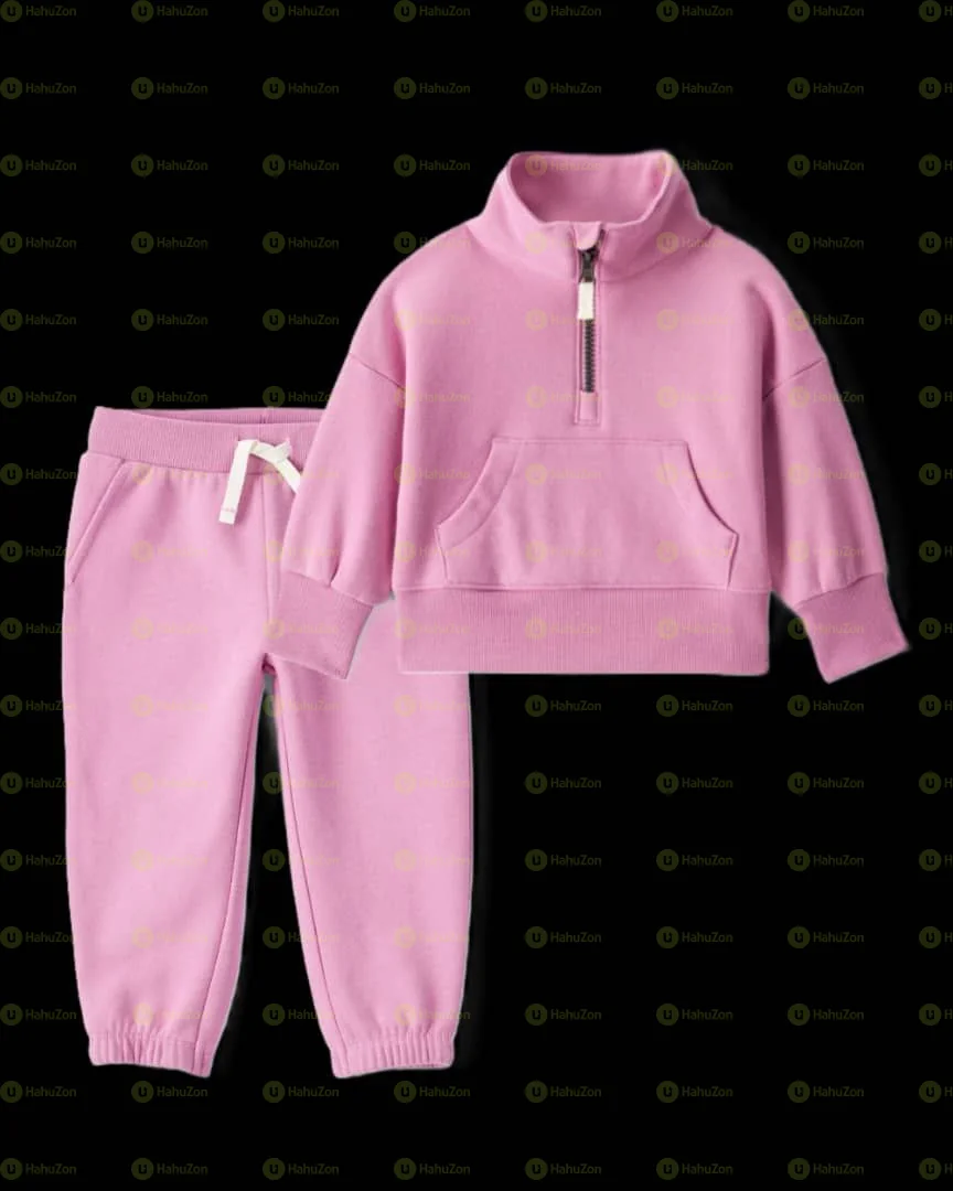 Carter's Toddler Girl 2-Piece Quarter-Zip Sweatshirt & Daydream Fleece Joggers Set