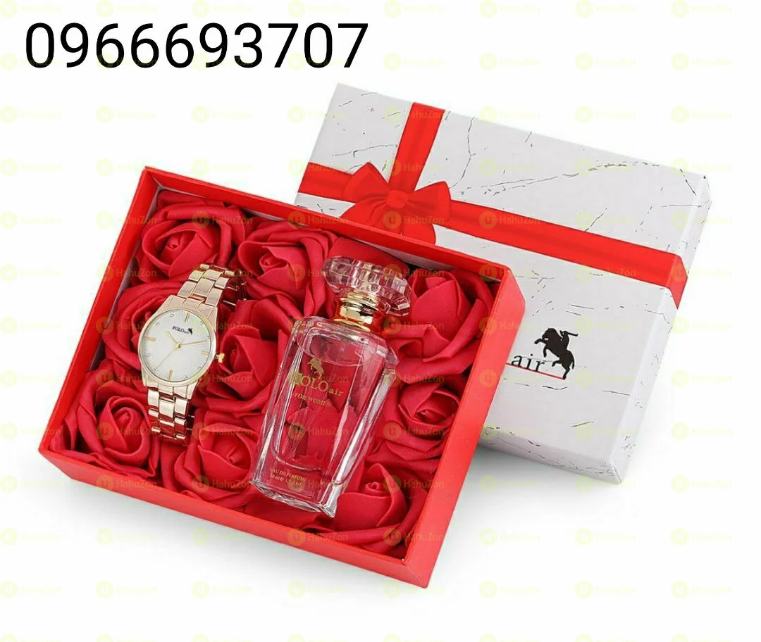 Polo Air Women's Wristwatch and 50 ml Perfume Combination Set
