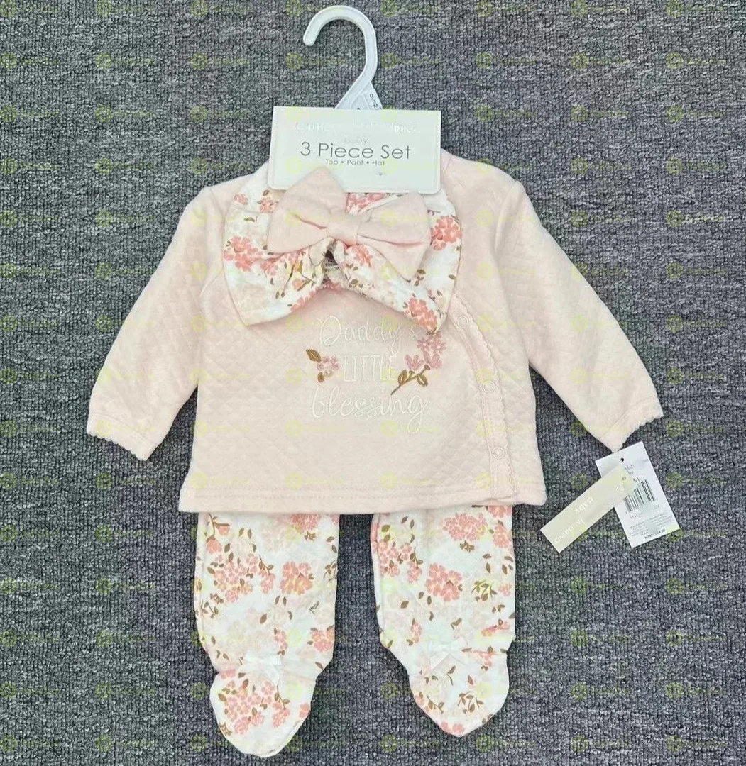 Baby Girls Short, T-Shirt And Headband