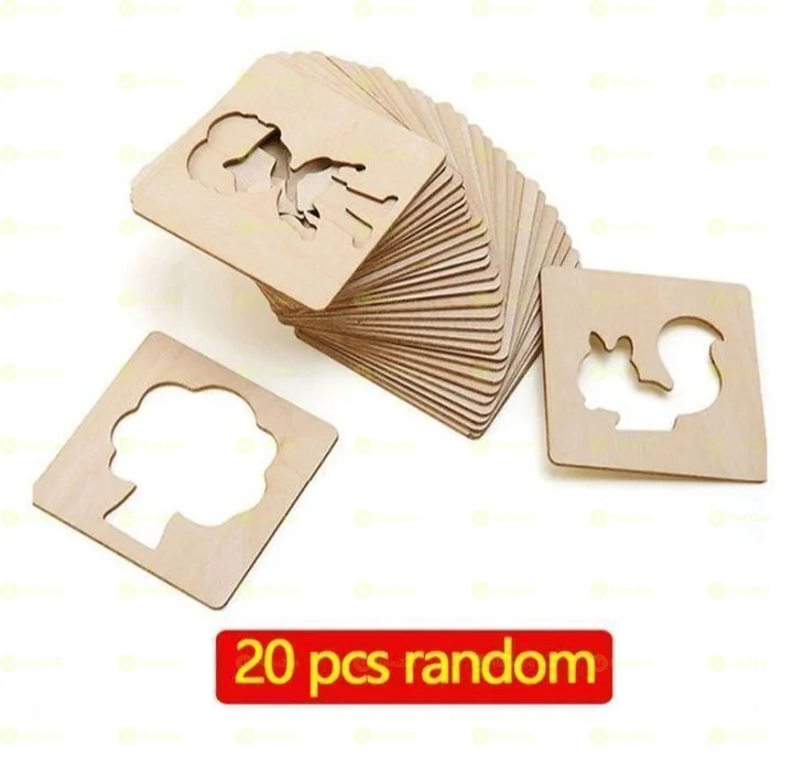 20 Wooden Montessori Stencils For Children