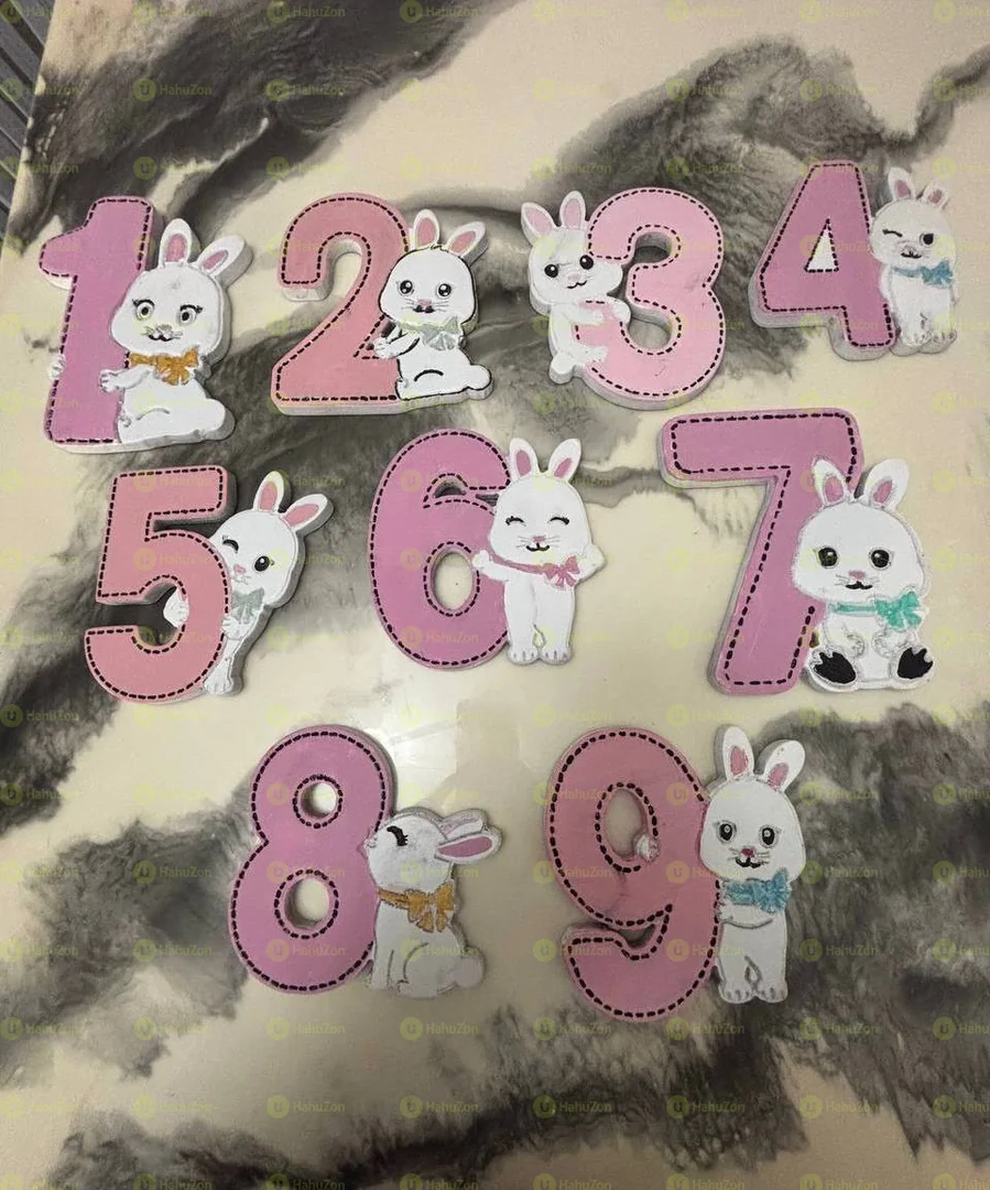 Cute Rabbit Number Clipart