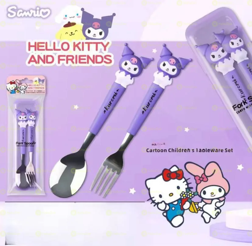 የልጆች የመመገቢያ ማንኪያና ሹካ