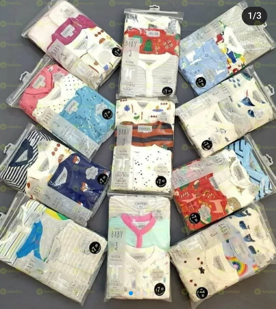 3Pcs Newborn Baby Foot Wrapped Jumpsuit