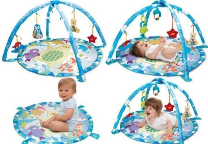 በተለያዩ ቀለማት ያሸበረቀ የልጆች መቦረቂያ ባለክብ ምንጣፍ