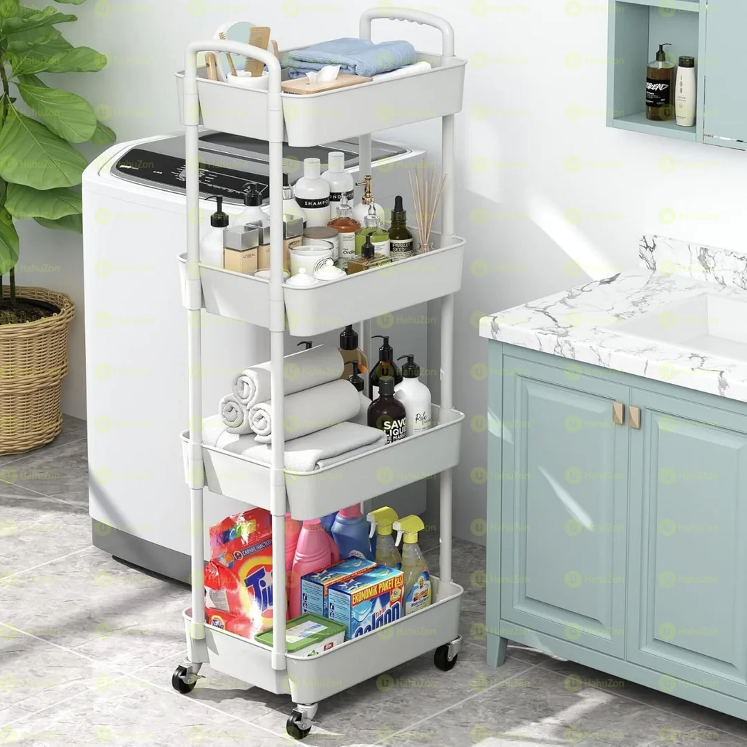 4-Layer Movable Kitchen Storage Rack