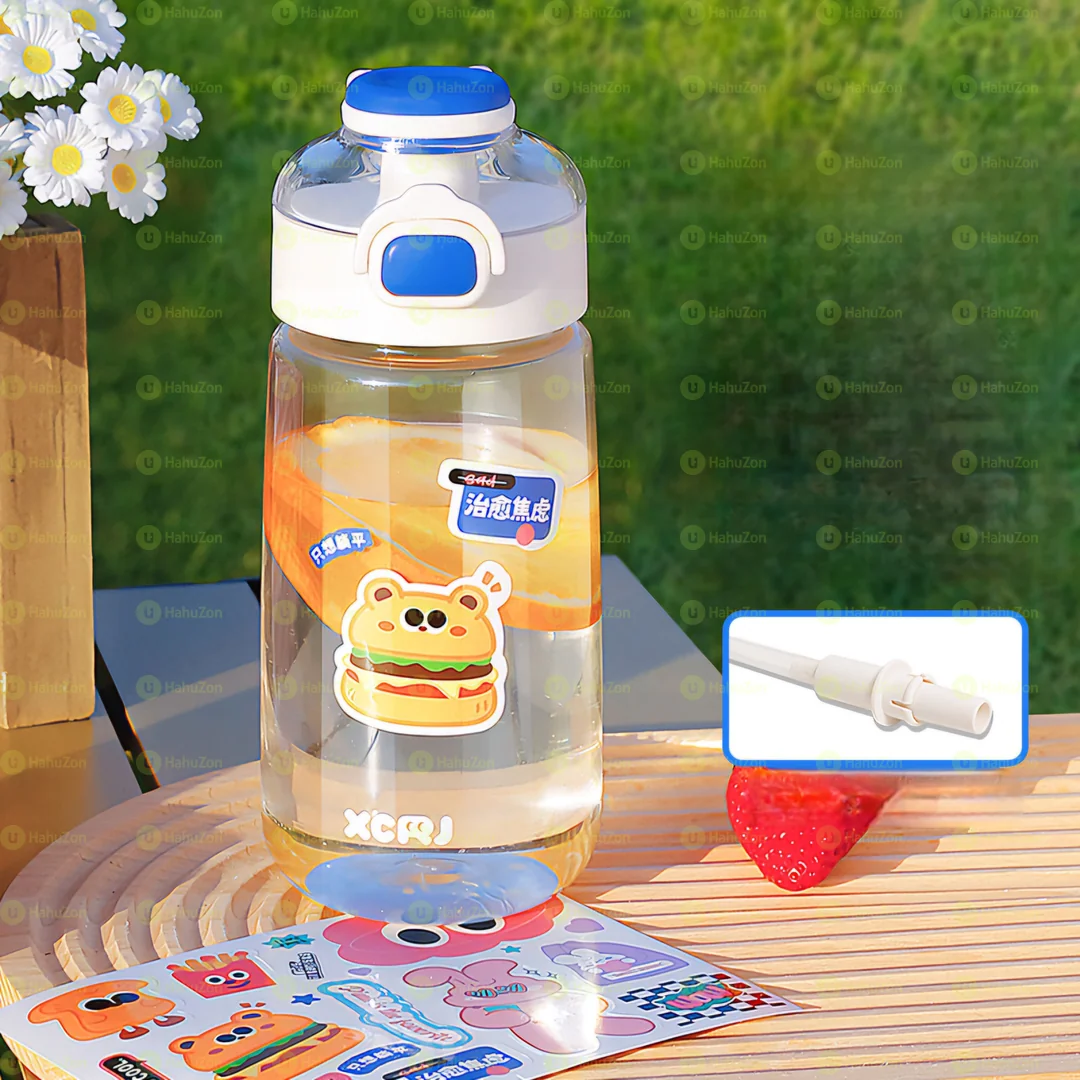 Cute Kids Straw Plastic Cup