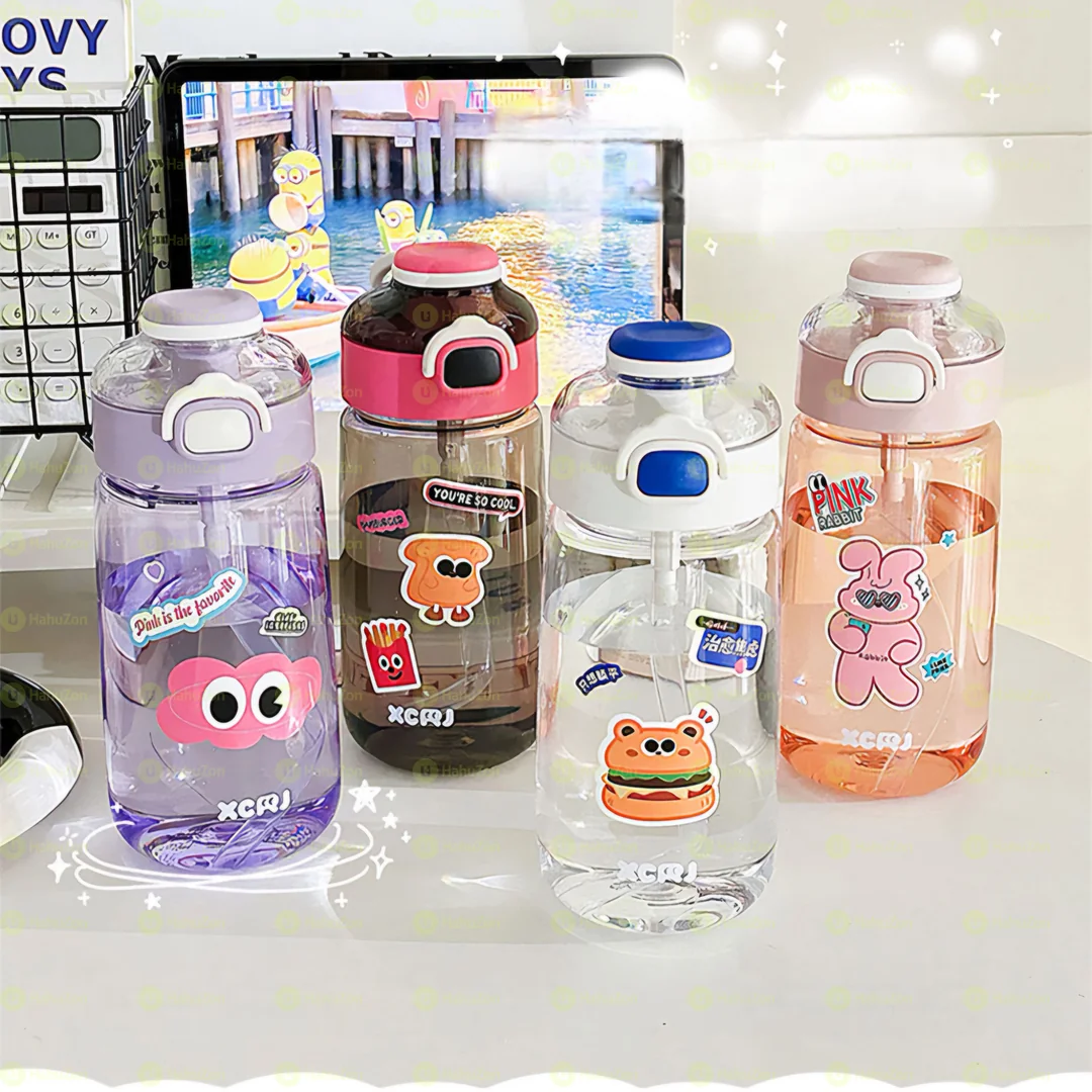 Cute Kids Straw Plastic Cup