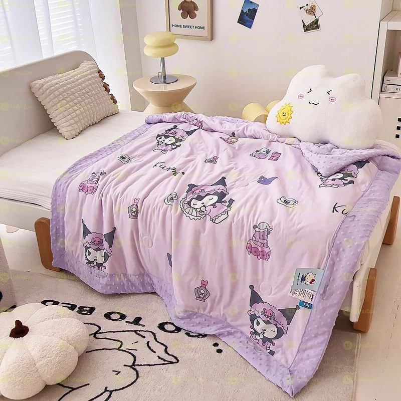 Kids Lightweight Silk Material Simple Summer Blanket