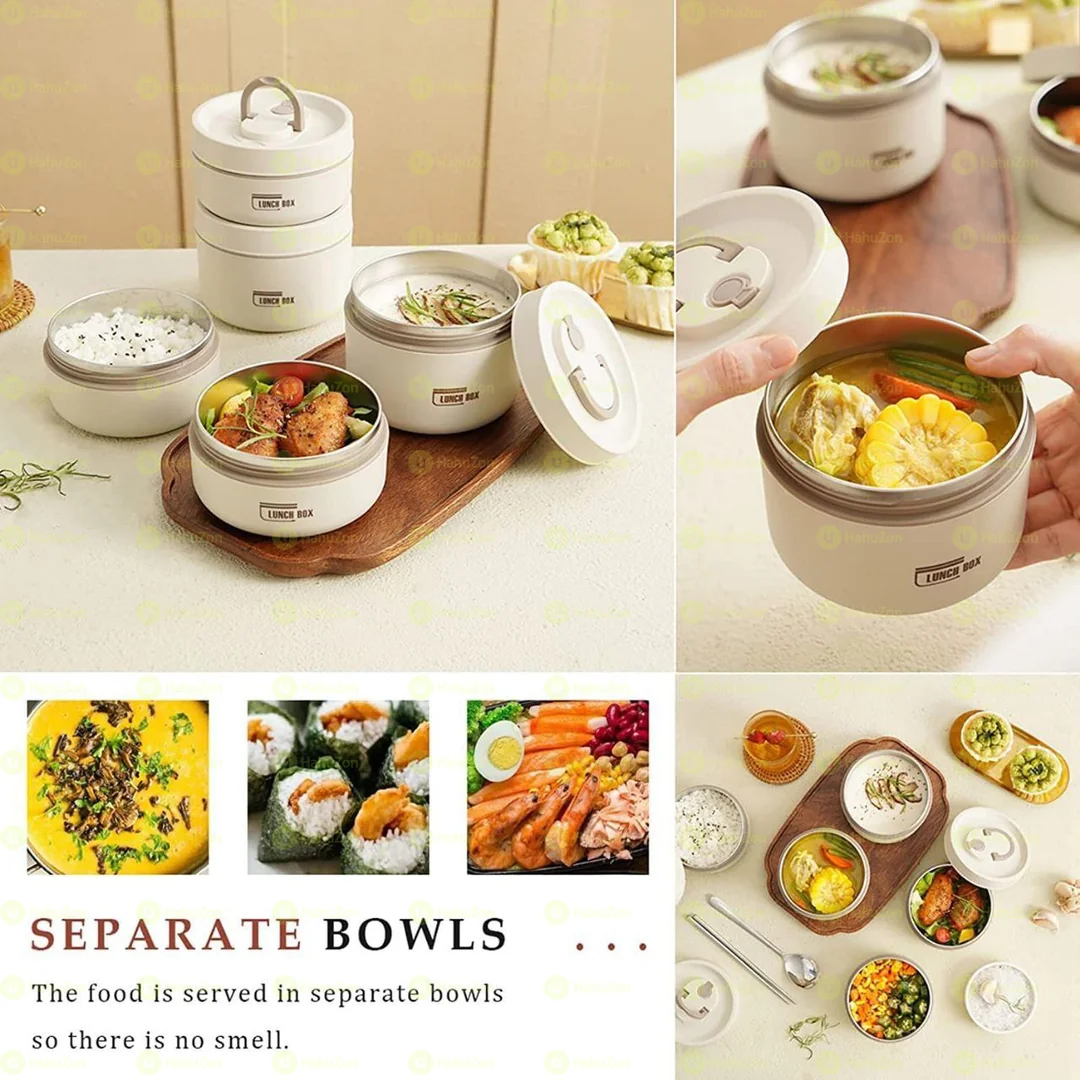 Portable Insulated Lunch Box Set