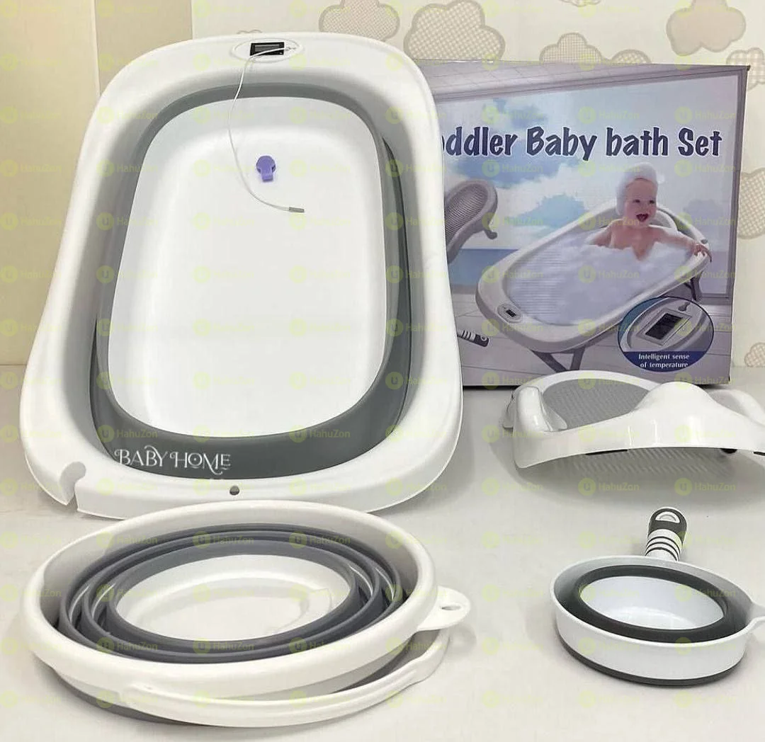 4-In-1 Foldable Baby Bath Tub With Accessories