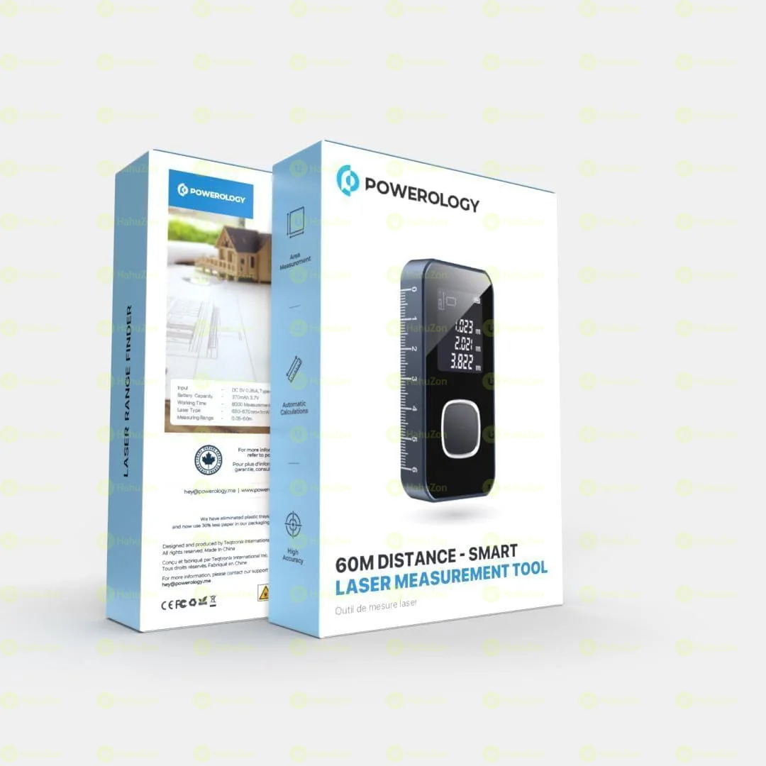 Powerology 60M Distance Smart Laser Measurement Tool