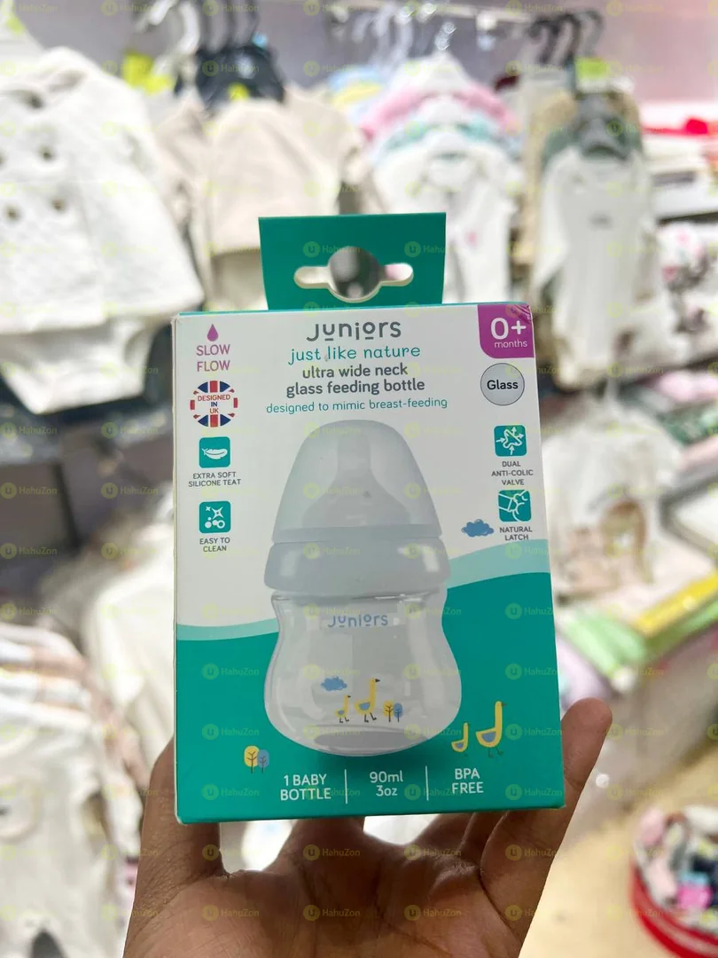 Juniors Nature 90 ml Glass Feeding Bottle