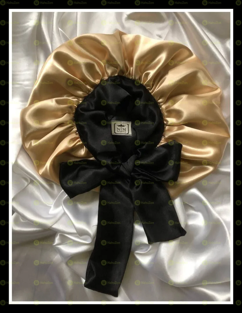 Golden with Black Edge tie Bonnet