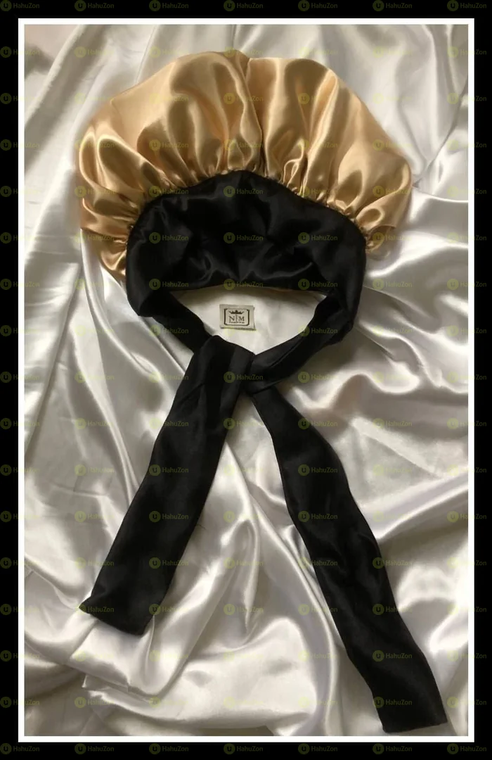 Golden with Black Edge tie Bonnet