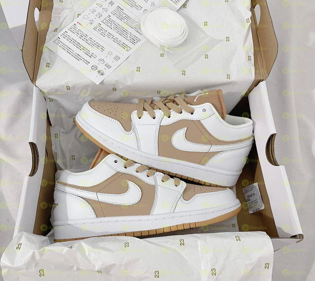 Air Jordan 1 Low White-Hemp Tan Men’s Shoes