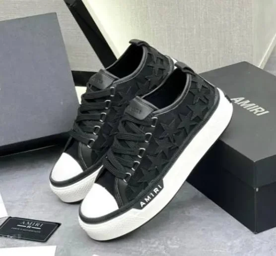 Amiri Star Court Low Black Glitter Men’s High Shoes