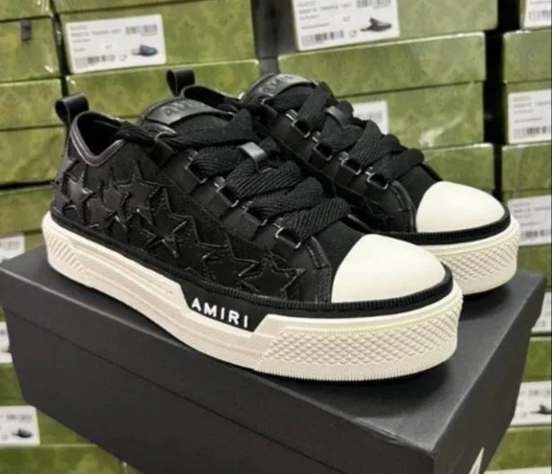 Amiri Star Court Low Black Glitter Men’s High Shoes