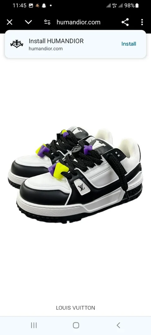 GiLouis Vuitton Trainer Maxi Best Quality Men's Shoes