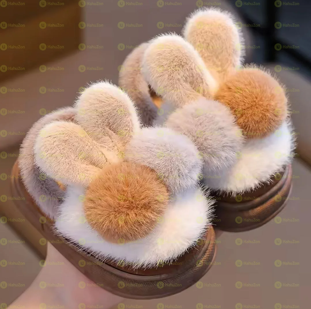 Cute Rabbit Warm Indoor and Outdoor Cotton Shoes