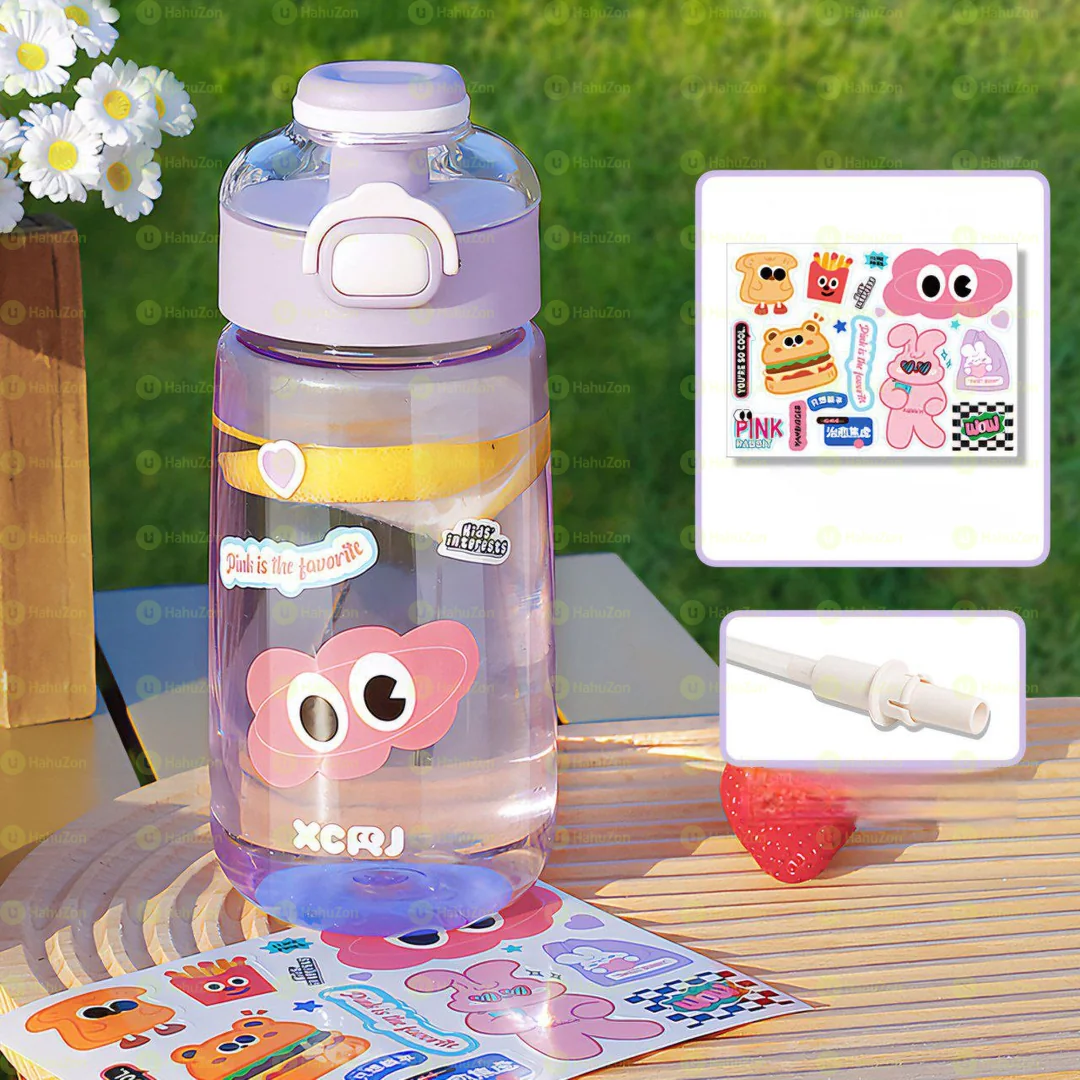 Cute Kids Straw Plastic Cup