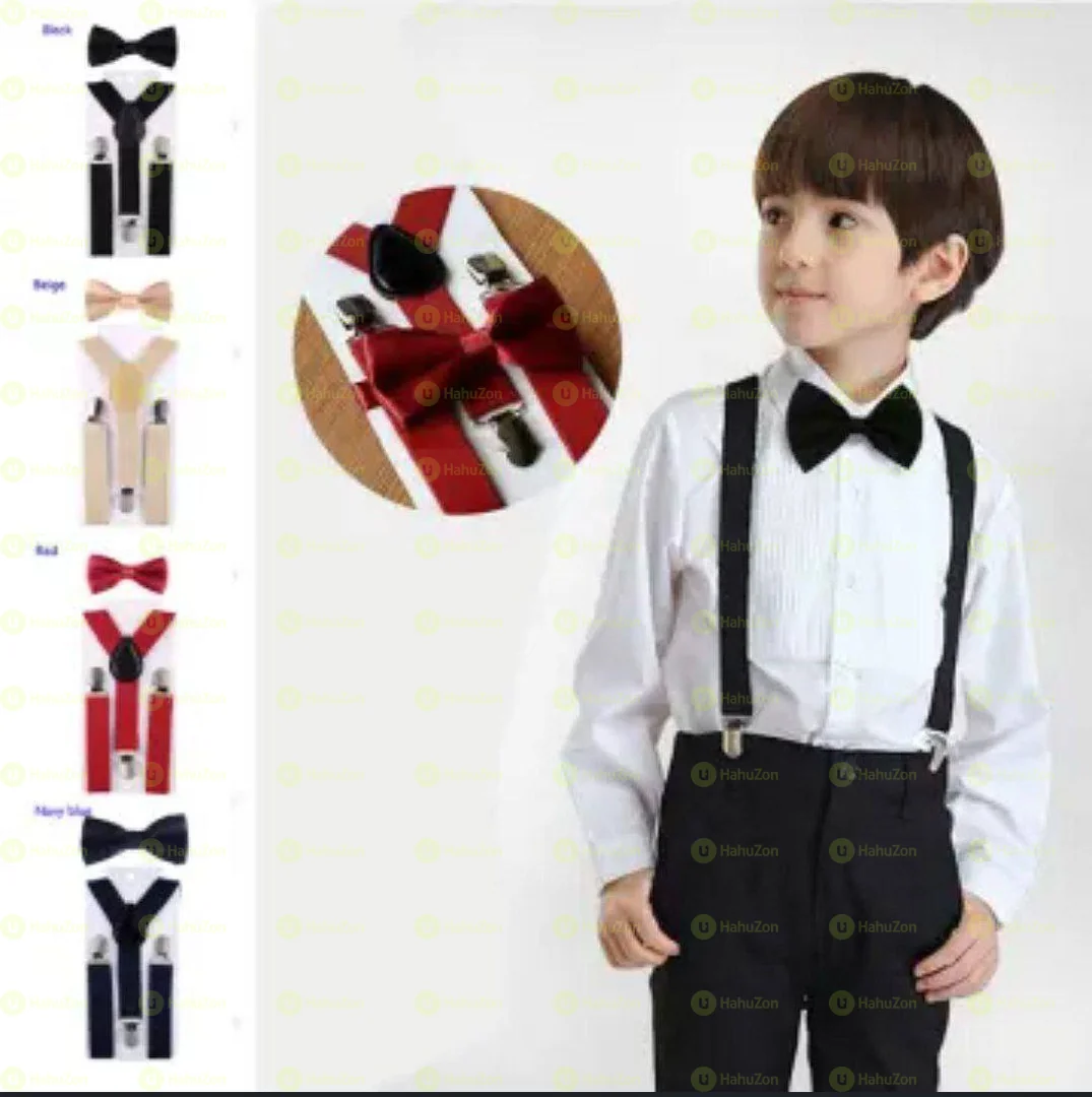 Boys Bow Tie & Suspenders Set