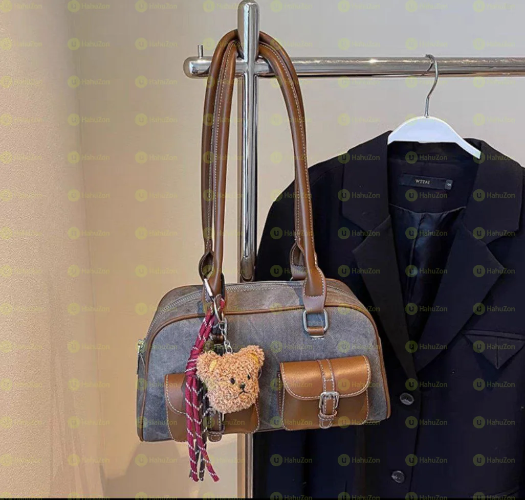 Retro Style Bag with Cherry Charm