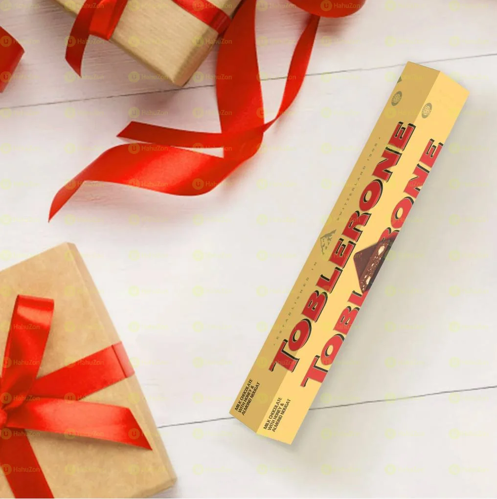 TOBLERONE Milk Chocolate Bar with Honey and Almond Nougat