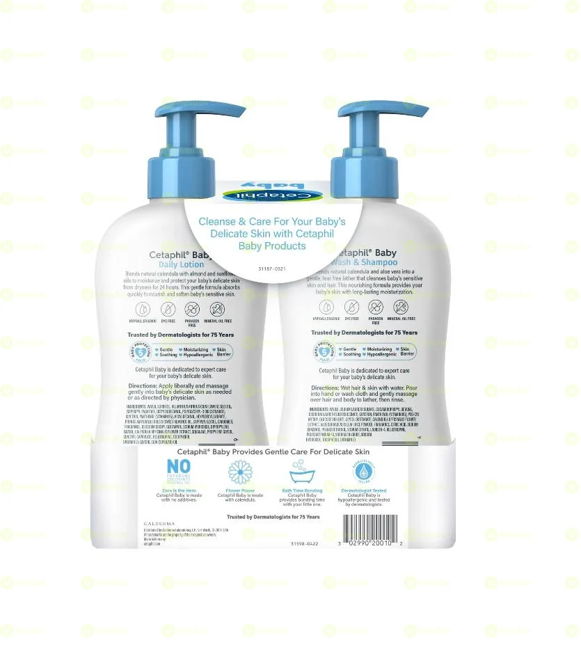 Cetaphil Baby Wash & Shampoo and Daily Body Lotion Set