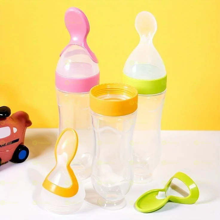Baby Feeding Bottle Spoon With Container Baby Food Feeder