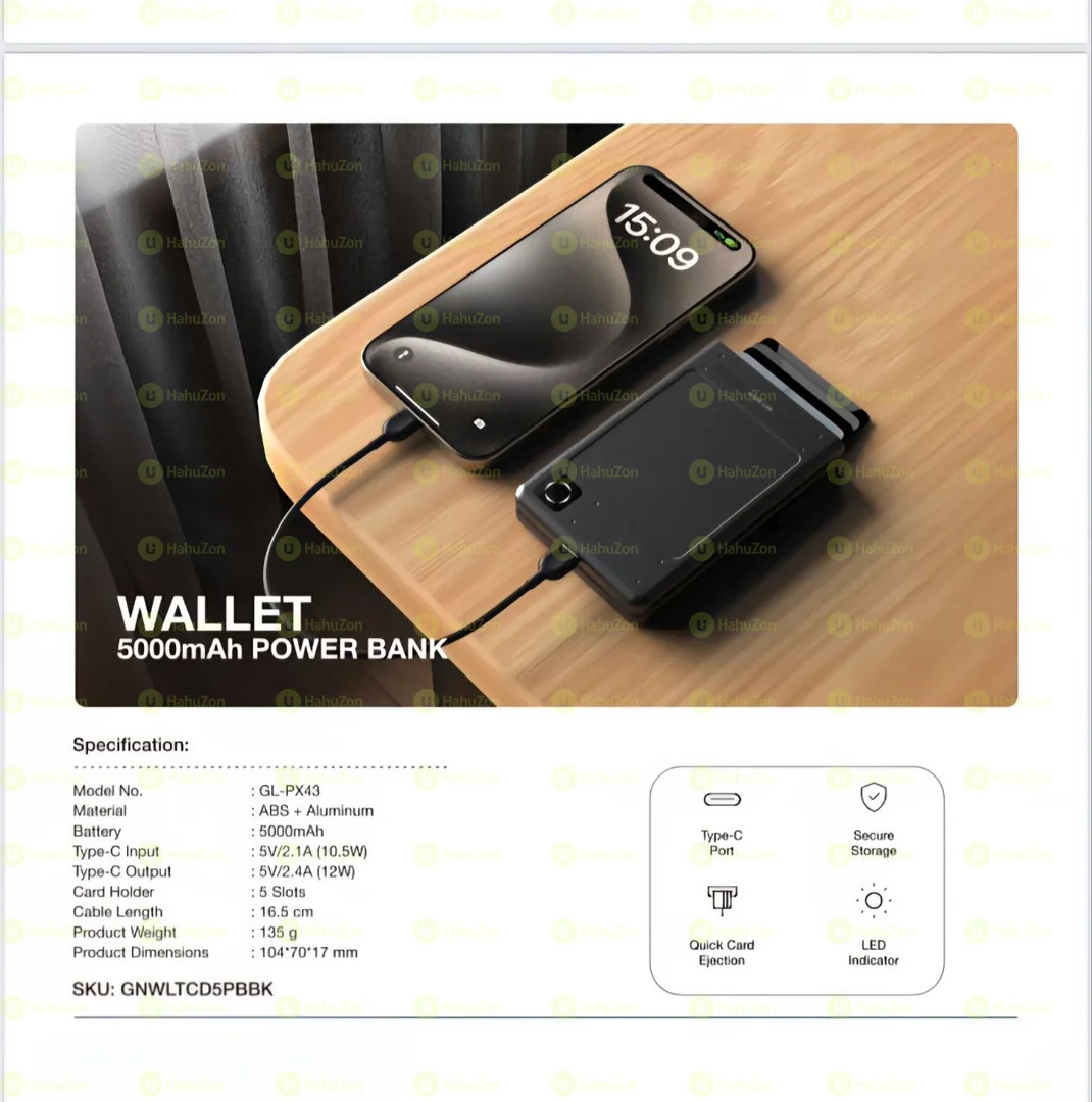 3-in-1 Smart Cardholder Power Bank