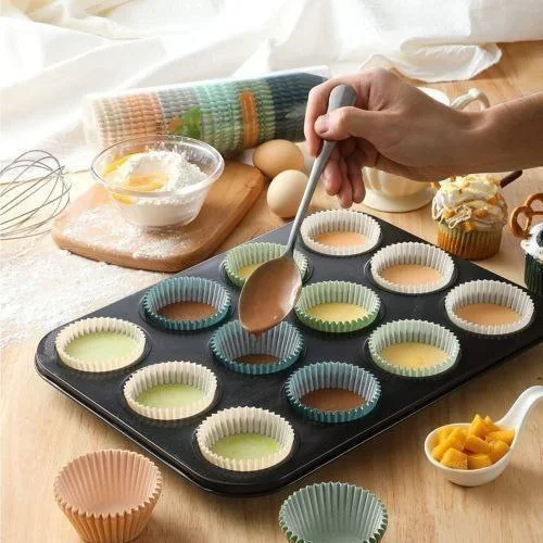 12 Holes Cup +Silicon Baking Molds Muffin Pan