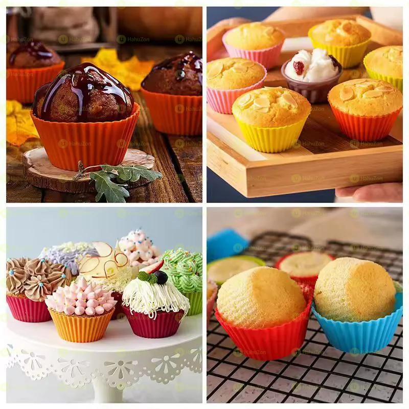 12 Holes Cup +Silicon Baking Molds Muffin Pan