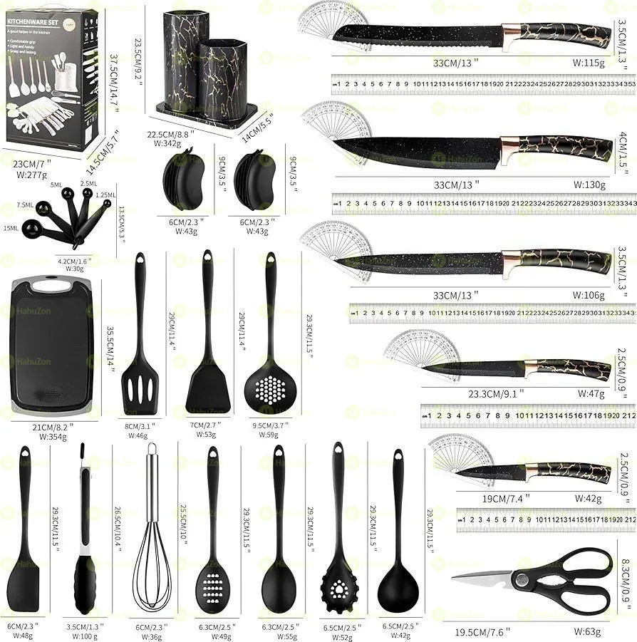 25 ፒስ የኩሽና እቃ