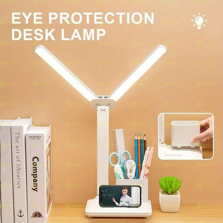 1Pc Led Double Head Portable Desk Lamp