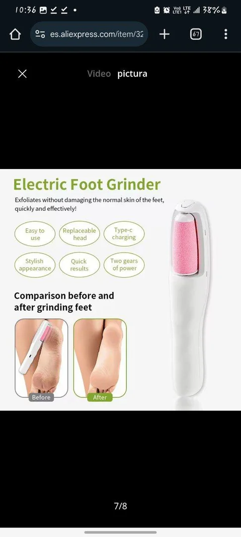2 In1 Electric Foot Grinder & Hair Remover