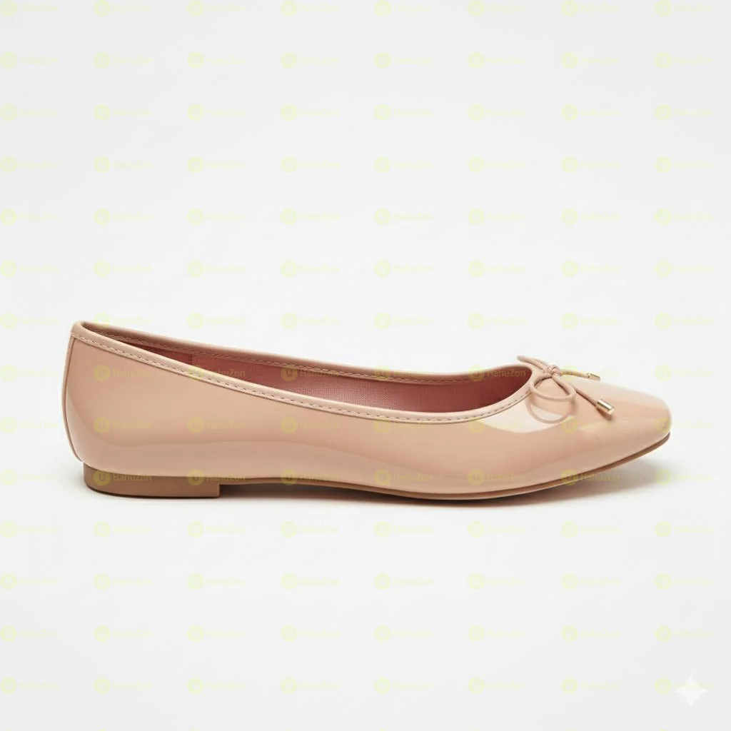 Plain Bow Ballerina Women's Flat