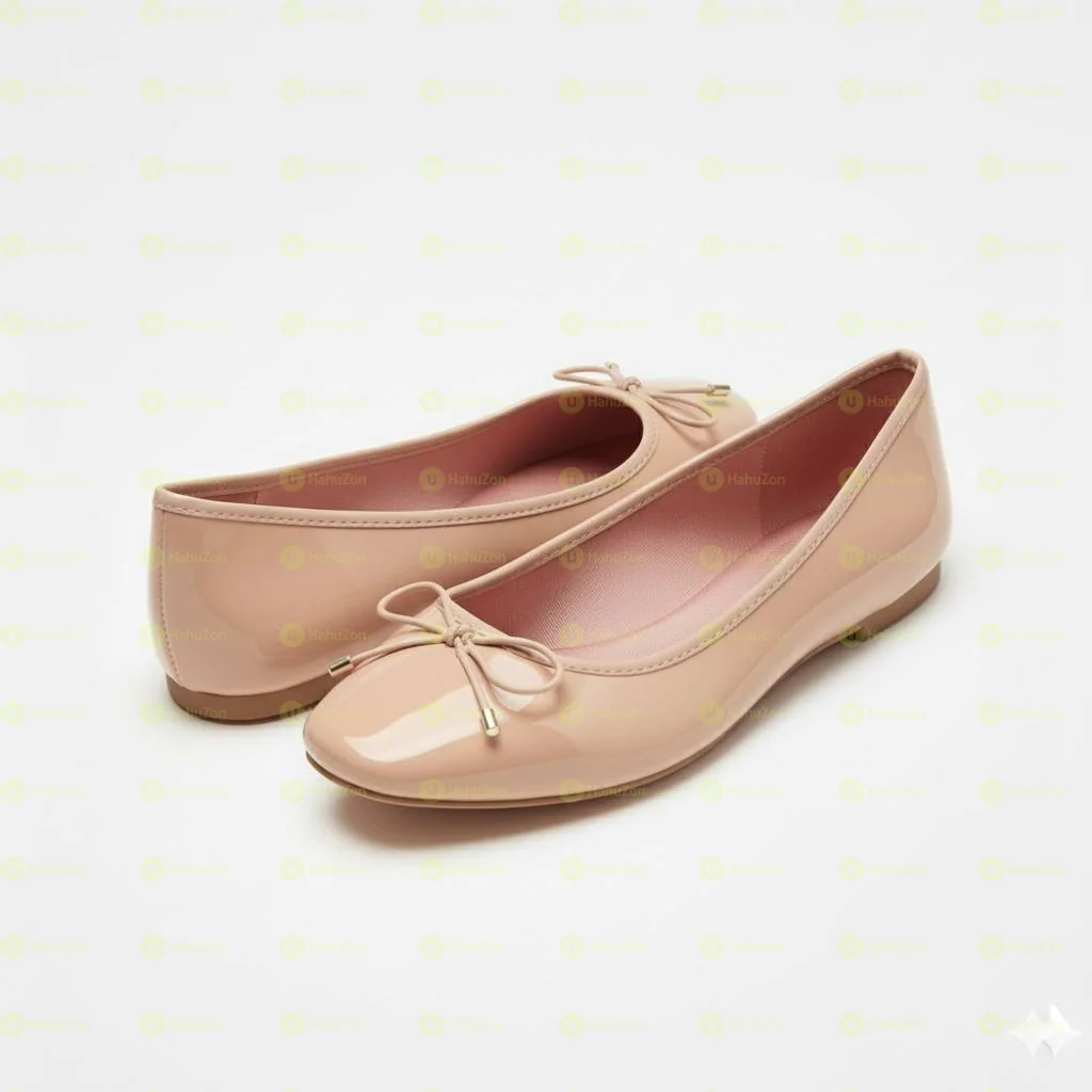 Plain Bow Ballerina Women's Flat